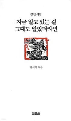 류시화 잠언시집(1판 43쇄) - 지금 알고 있는 걸 그때도 알았더라면