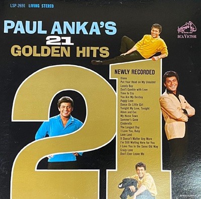 [LP] 폴 앵카 - Paul Anka - Paul Anka's 21 Golden Hits LP [서울-라이센스반]