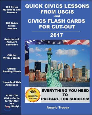 Quick Civics Lessons from USCIS and Civics Flash Cards for Cut-Out