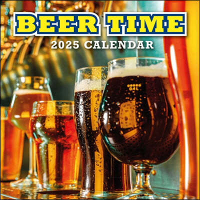 Beer Time 2025 Square Wall Calendar