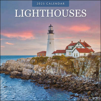 Lighthouses 2025 Square Wall Calendar