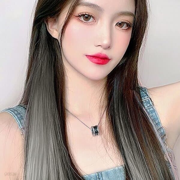 [언니네 가발] 포인트 브릿지 헤어피스(애쉬그레이) - 예스24