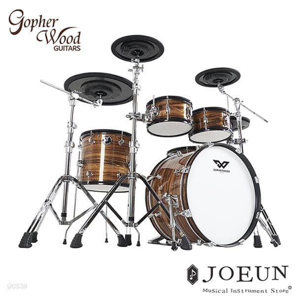 [고퍼우드] 전자드럼 X9 Brown Wood Grain Gopherwood Electric drum Set