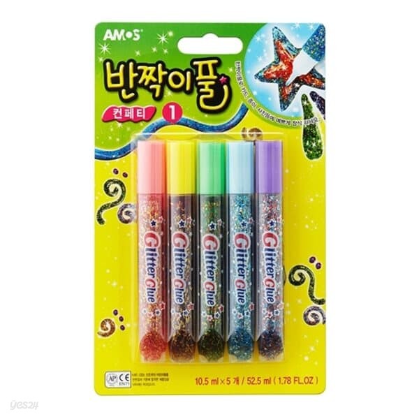 아모스 반짝이풀1 컨페티 10.5ml 5색