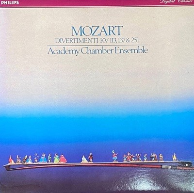 [LP] 아카데미 챔버 앙상블 - Academy Chamber Ensemble - Mozart Divertimenti KV 113,137 LP [성음-라이센스반]