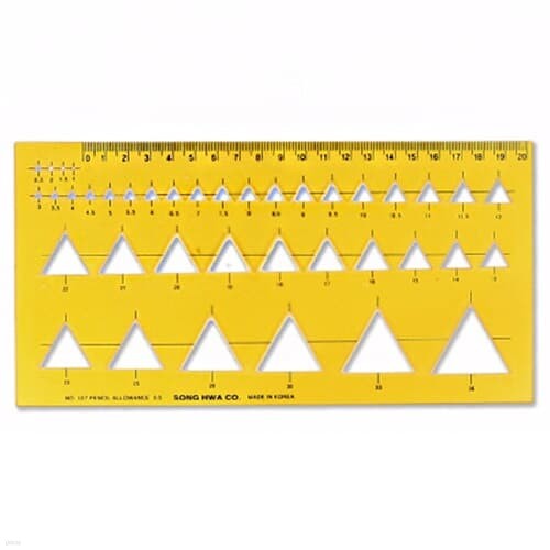 문구도매 송화산업 템플레이트 T.M 107 삼각