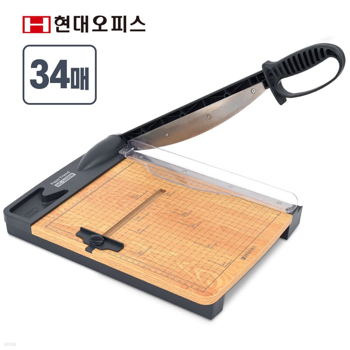 [현대오피스 페이퍼프랜드] 작두형 재단기 HC-3000 30매 반달형칼날 문서 종이 절단기 - 예스24