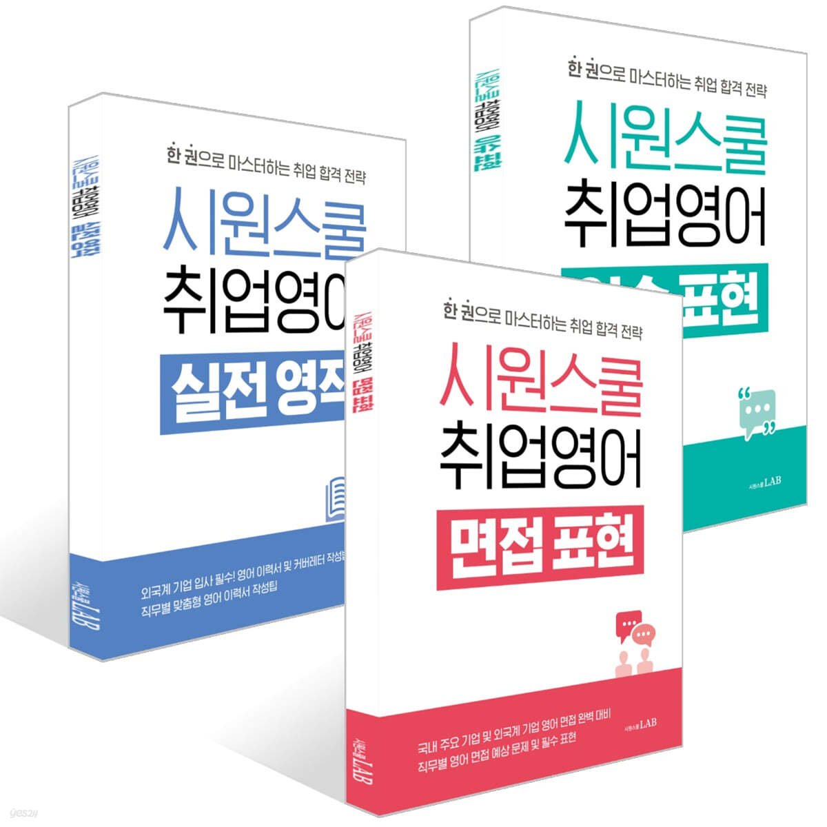 시원스쿨 취업영어 면접 표현 + 시원스쿨 취업영어 이슈 표현 + 시원스쿨 취업영어 실전 영작 세트