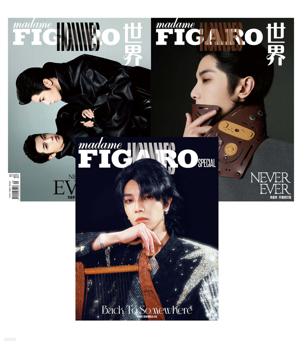 [D형] Madame FIGARO Hommes 費加羅男士 중국 2024년 10월호 :  华晨宇 화천위 커버 (A형 잡지 + B형 잡지 + C형 잡지 + 포토카드 10장 + 포스터 1장 + 스티커 5장)