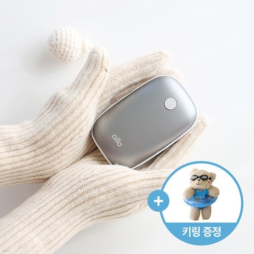 [구매 시 곰돌이 키링 증정!] 알로코리아 충전식 조약돌 손난로 휴대용 보조배터리 5000mAh WM502