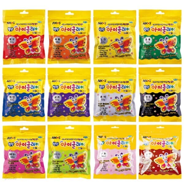 문구도매 아모스 아이클레이 탱탱 50g 낱개