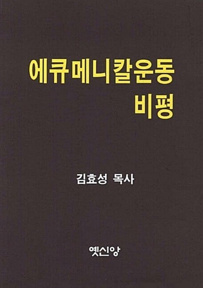 에큐메니칼운동 비평