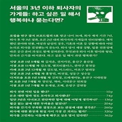 서울의 3년 이하 퇴사자의 가게들 (하고 싶은 일 해서 행복하냐 묻는다면?)