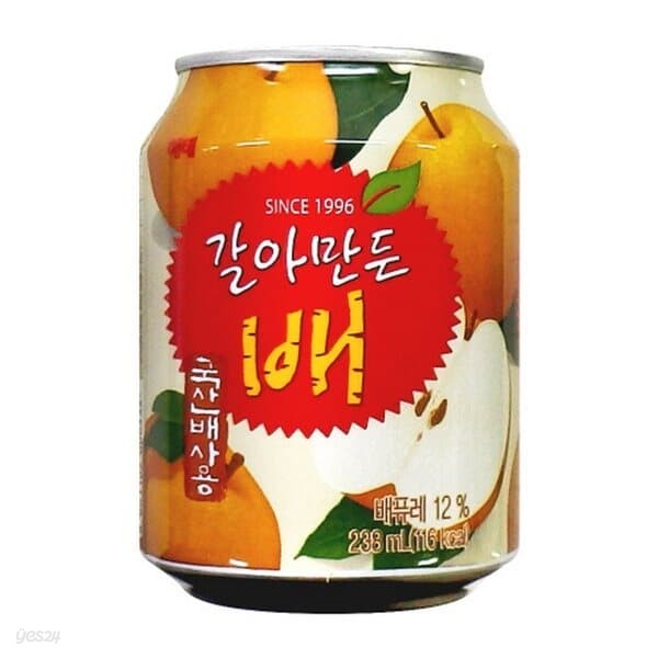 갈아만든 배 238ml/12캔 x2