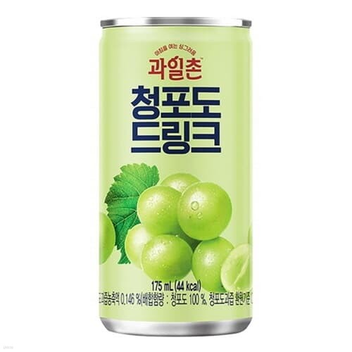 해태 과일촌 청포도 드링크 175ml/30캔