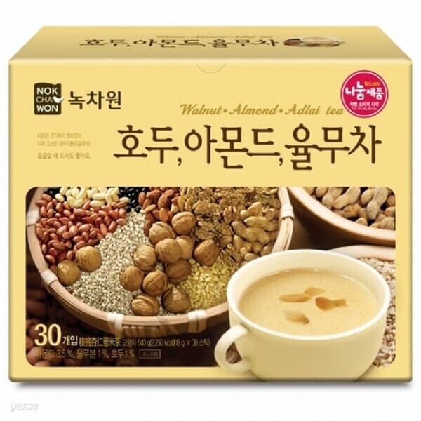 녹차원 호두아몬드율무차 30스틱다양한 견과류