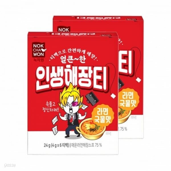 녹차원 인생해장티 라면국물맛 4g x 6티백 1+1