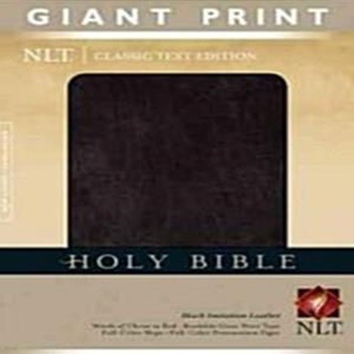 Holy Bible, Giant Print NLT (Imitation Leather, Black, Red Letter) New Living Translation. 2nd Edition