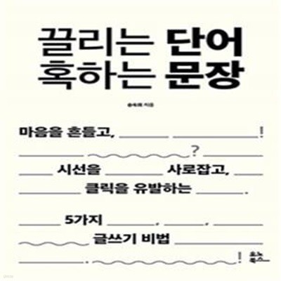 끌리는 단어 혹하는 문장 (마음을 흔들고, 시선을 사로잡고, 클릭을 유발하는 5가지 글쓰기 비법)