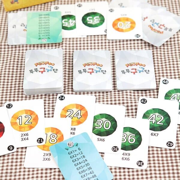 푸푸 구구단 보드게임 2-4인 곱셈 연산
