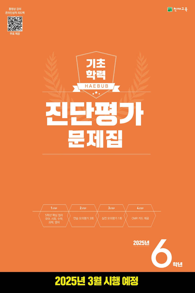 해법 기초학력 진단평가 문제집 6학년(8절) (2025년)
