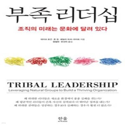 부족 리더십 (조직의 미래는 문화에 달려 있다,Tribal Leadership: Leveraging Natural Groups to Build a Thriving Organization)