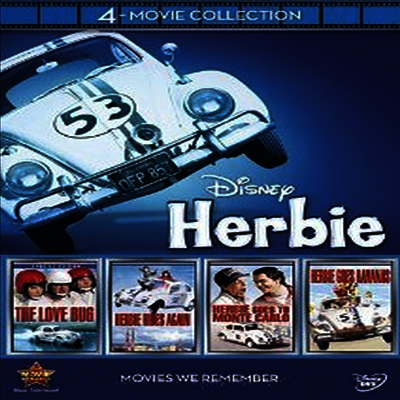 Disney 4-Movie Collection: Herbie - Love Bug / Herbie Goes Bananas / Herbie Goes To Monte Carlo / Herbie Rides Again ( 4  ÷ : )(ڵ1)(ѱ۹ڸ)(DVD)