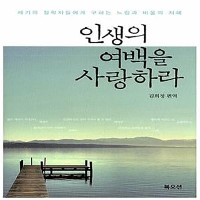 인생의 여백을 사랑하라 - 세기의 철학자들에게 구하는 느림과 비움의 지혜 