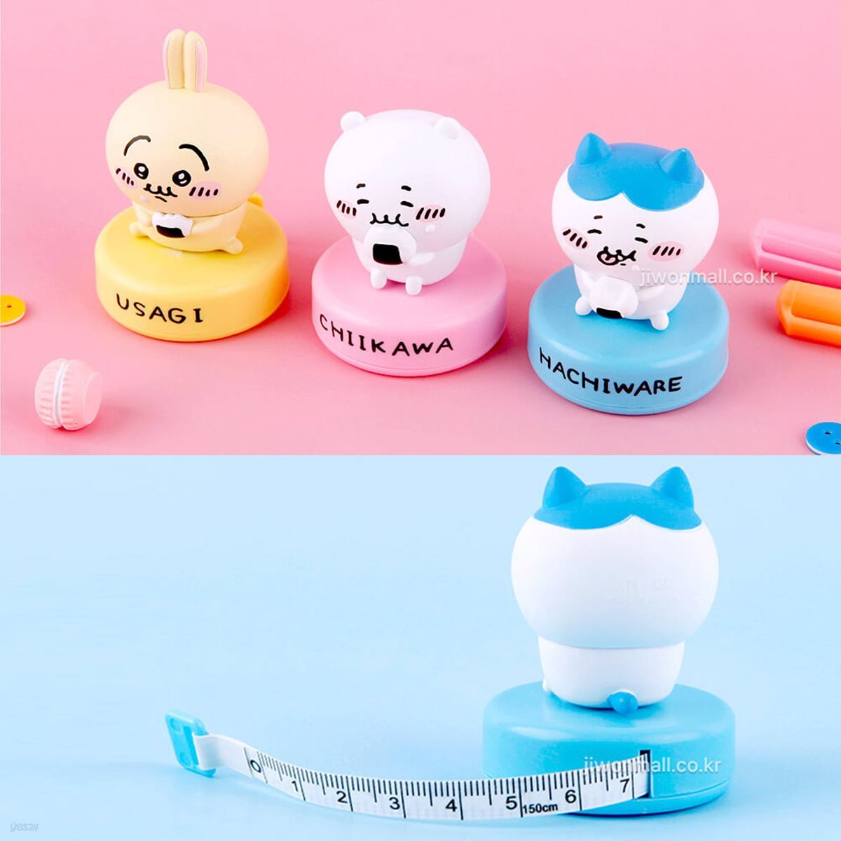 먼작귀 줄자 피규어(3개) /휴대용 자 150cm 인테리어 소품 선물 굿즈