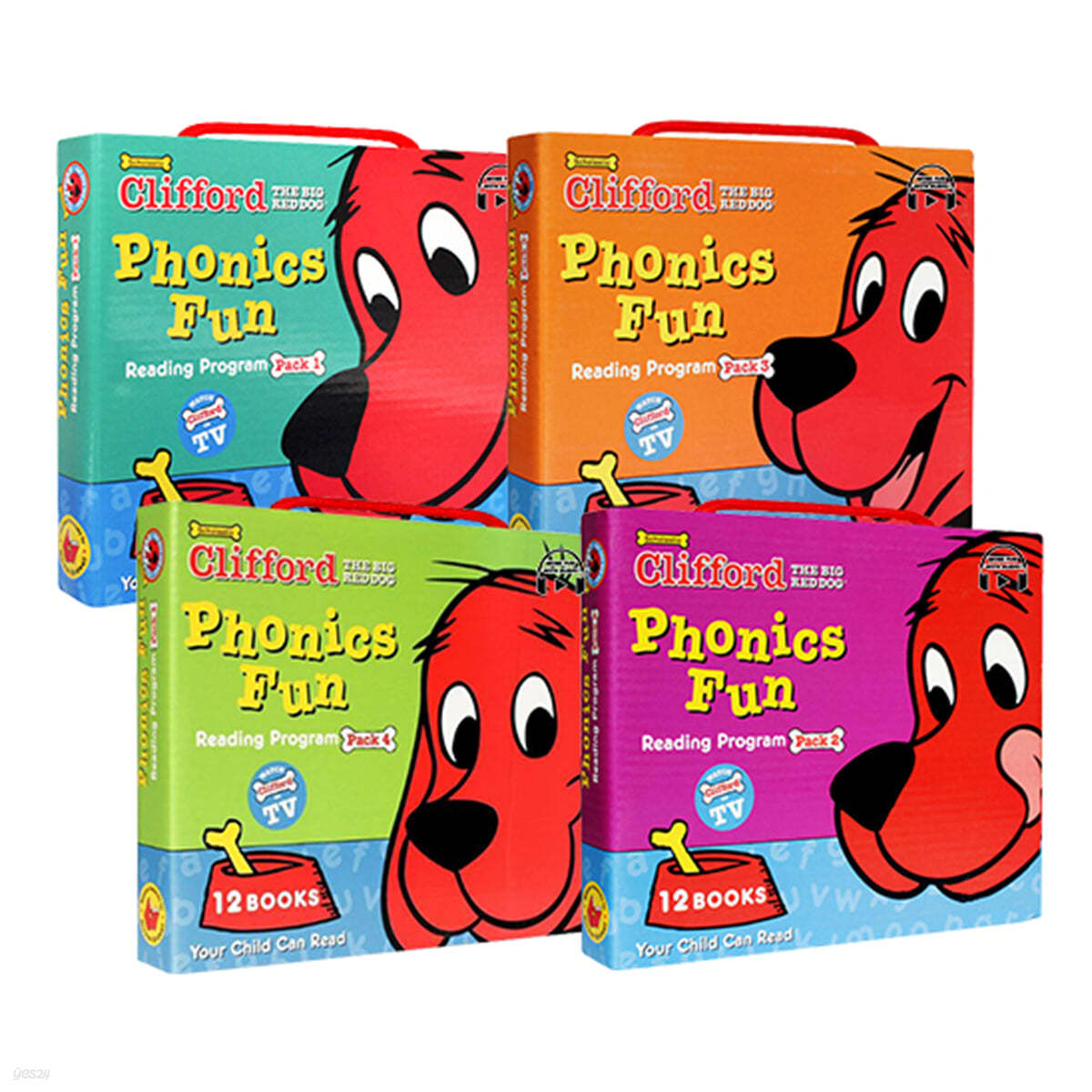 클리포드 파닉스 Clifford Phonics Fun Pack With StoryPlus 4종 세트