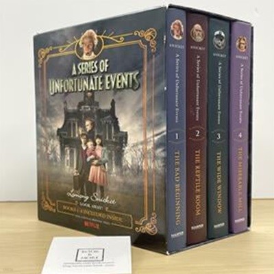 A Series of Unfortunate Events #1-4 Netflix Tie-In Box Set (The Bad Beginning / The Reptile Room / The Wide Window / The Miserable Mill)