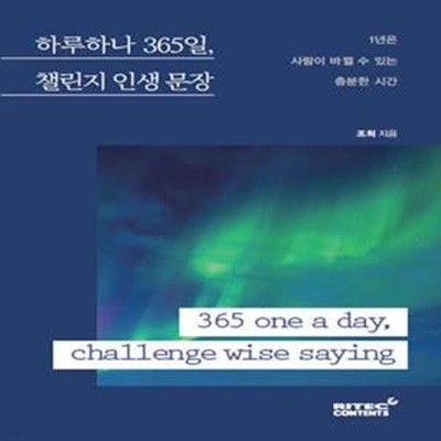 [중고-상] 하루하나 365일, 챌린지 인생 문장