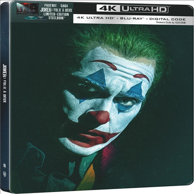 Joker: Folie a Deux (Ŀ:   ) (4K Ultra HD+Blu-ray)(Steelbook)(ѱ۹ڸ)(4K Ultra HD)