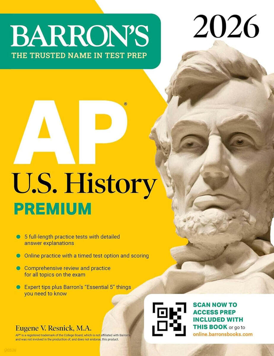 AP U.S. History Premium, 2026: Prep Book with 5 Practice Tests + Comprehensive Review + Online Practice