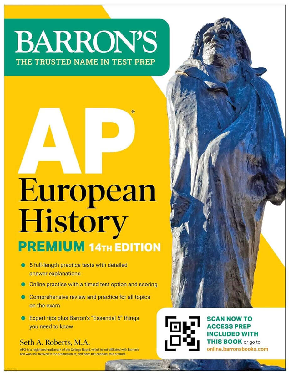AP European History Premium, Fourteenth Edition: Prep Book with 5 Practice Tests + Comprehensive Review + Online Practice