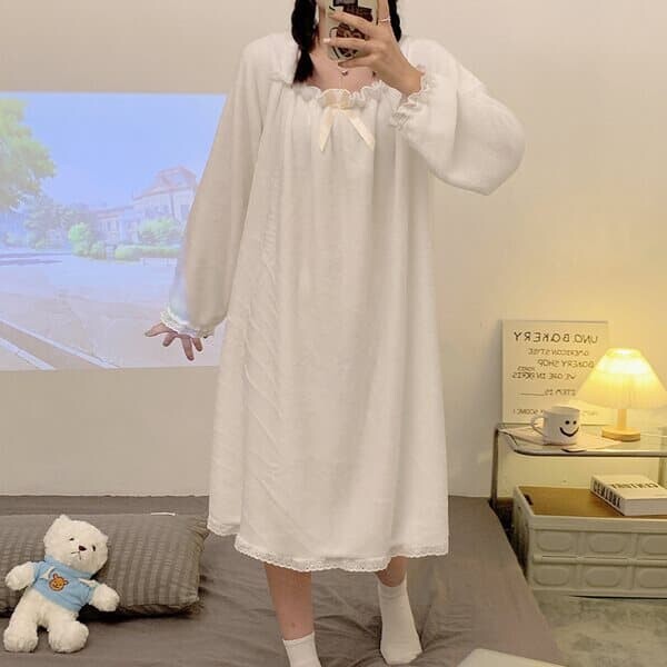 겨울 수면원피스 잠옷 공주 파자마 빅사이즈 임산부 홈웨어 실내복