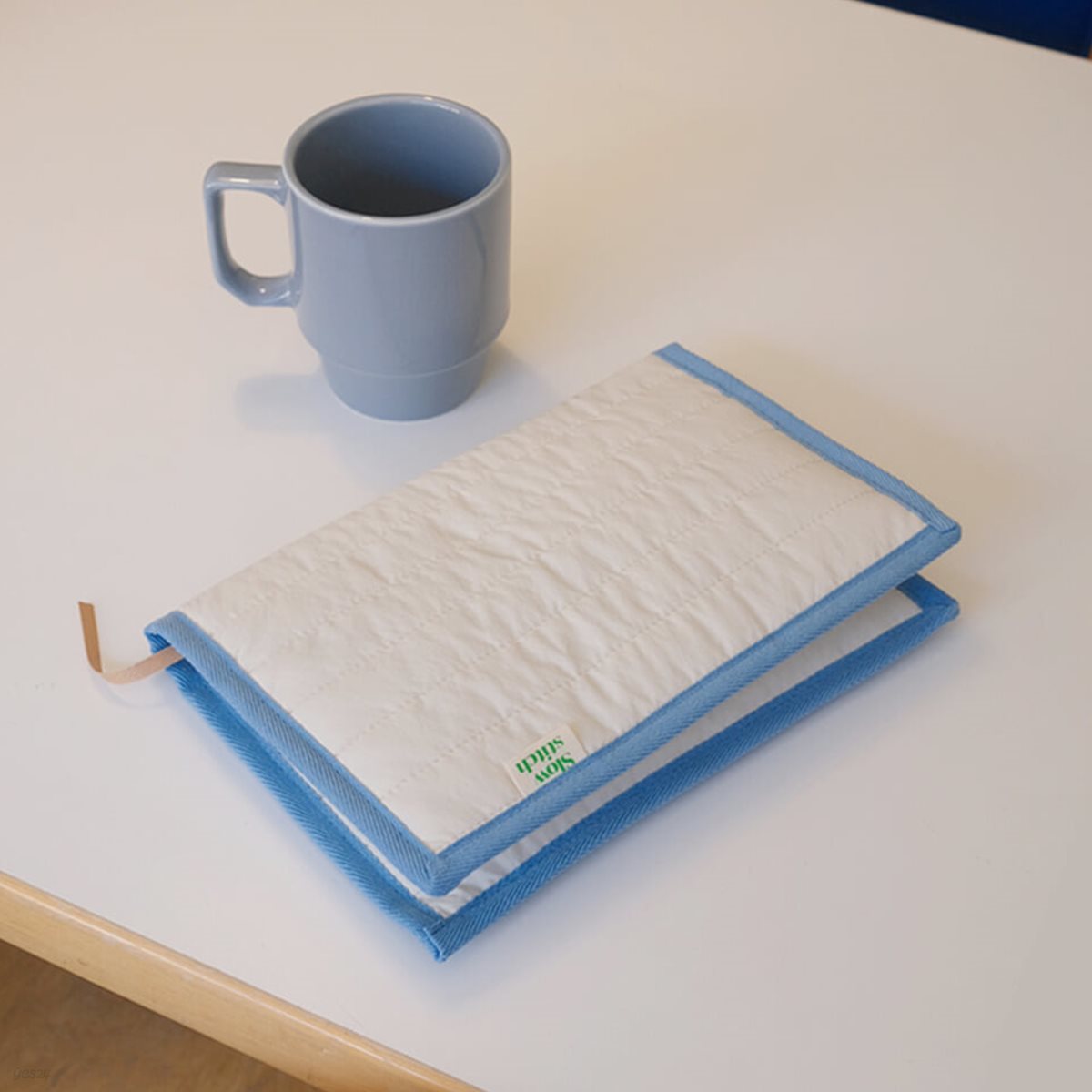 누빔 프레임 북커버 ( 스카이블루 )