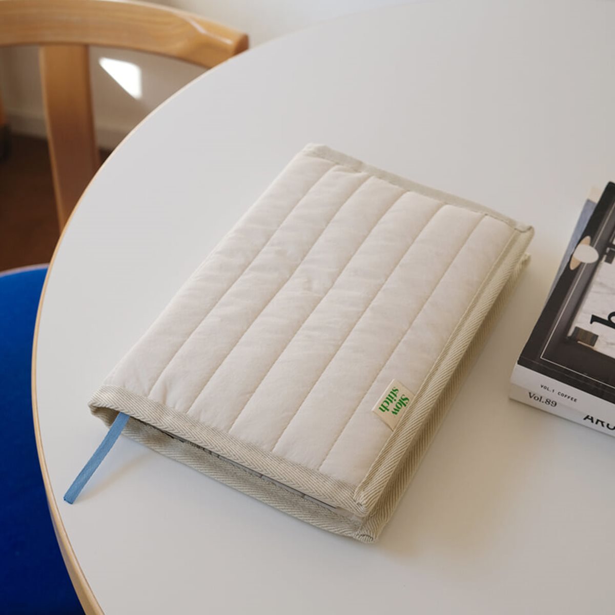 누빔 프레임 북커버 ( 크림아이보리 )