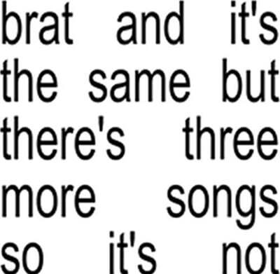 Charli XCX — 6집 Brat And It's The Same But There's Three More Songs So It's Not 앨범 커버