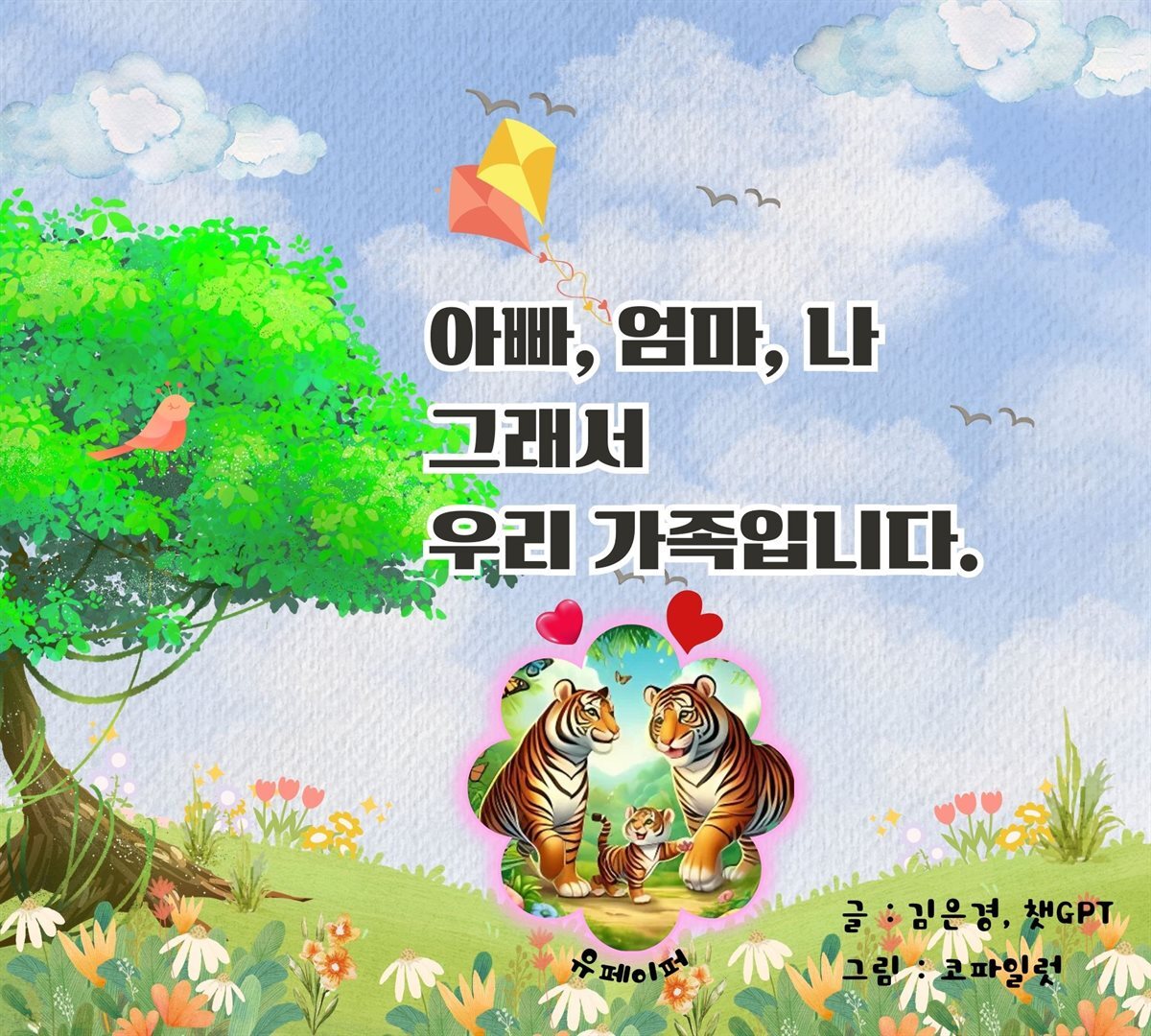 아빠, 엄마, 나 그래서 우리가족입니다.