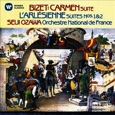 비제: 카르멘 모음곡, 아를르의 여인 모음곡 1, 2번 (Bizet: Carmen Suite, L'arlesienne Suites No.1 & 2) (Remastered)(일본반)(CD) - Seiji Ozawa