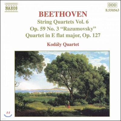 Kodaly Quartet 베토벤: 현악 사중주 6집 - 9번 `라주노프스키 3번`, 12번 (Beethoven: String Quartets, Vol. 6)