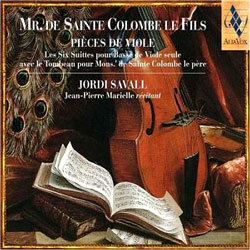 Jordi Savall Ʈ ݷպ 2:  ǰ (Mr. de Sainte Colombe: Pieces de Viole)