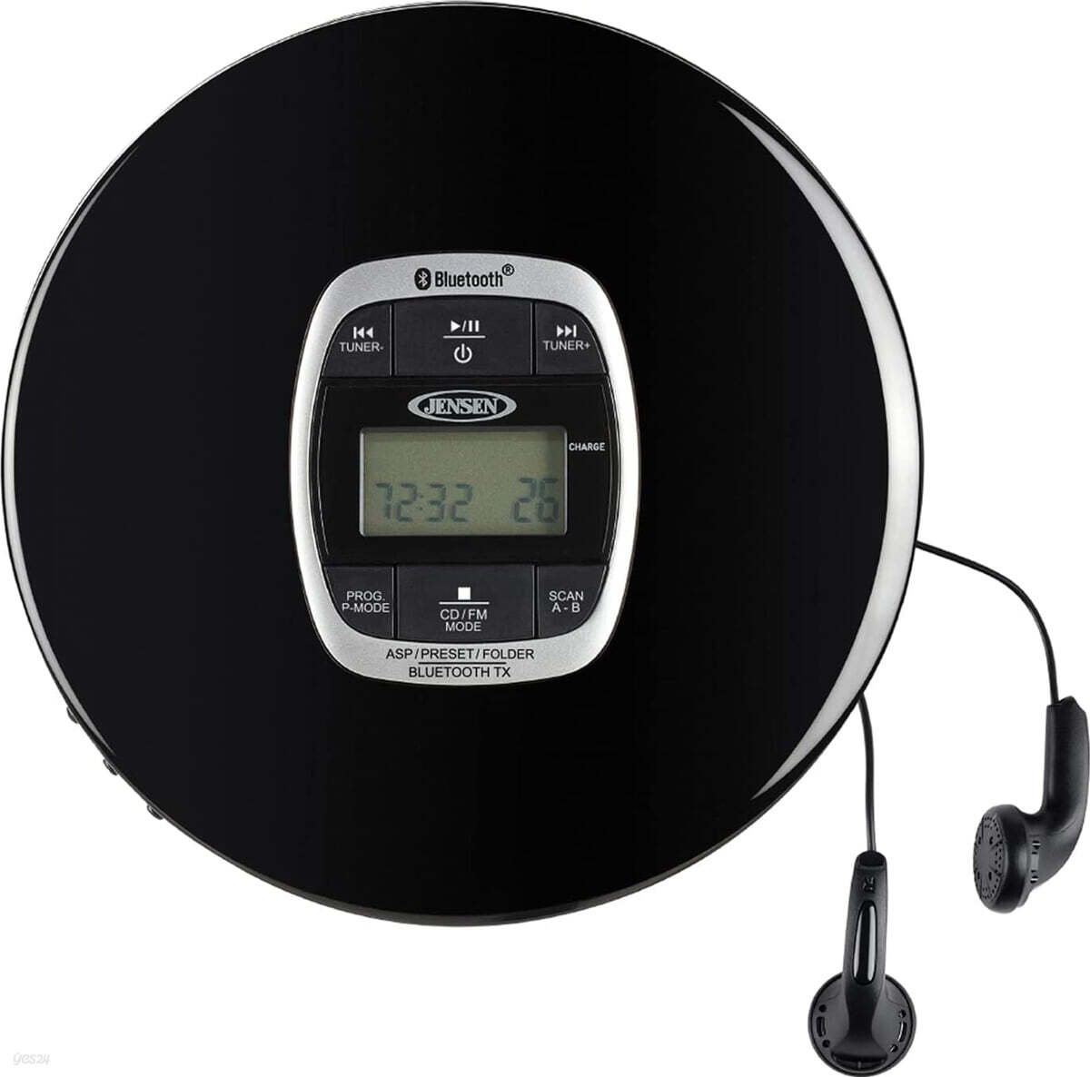 휴대용 CD 플레이어 (Jensen CD-60R-BT Portable CD Player Bluetooth FM Radio 60 Second Anti-skip)
