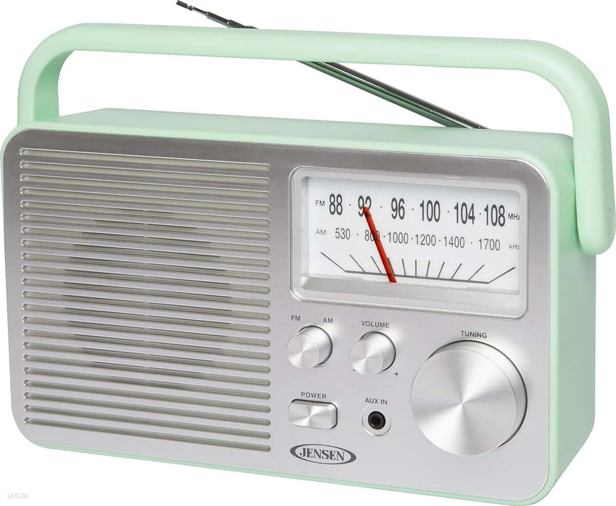 레트로 라디오 그린 (Jensen MR-750GR Personal Portable AM/FM Radio)