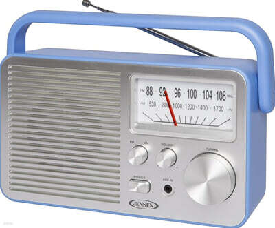 레트로 라디오 블루 (Jensen MR-750BL Personal Portable AM/FM Radio)