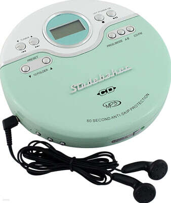 휴대용 CD 플레이어 민트 그린 (Studebaker SB3703MW Joggable Personal CD Player)