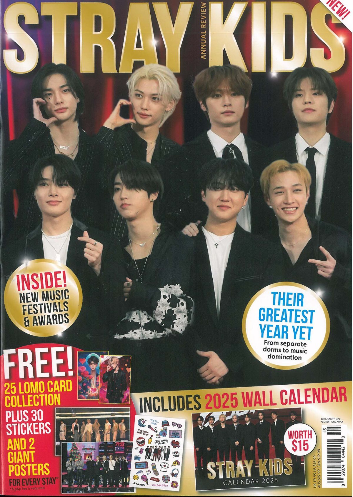 STRAY KIDS - ANNUAL REVIEW no.45 (포스트카드 + 그리팅카드 + 스티커)