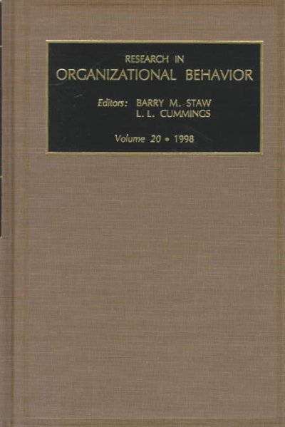 Research in Organizational Behavior: Volume 20