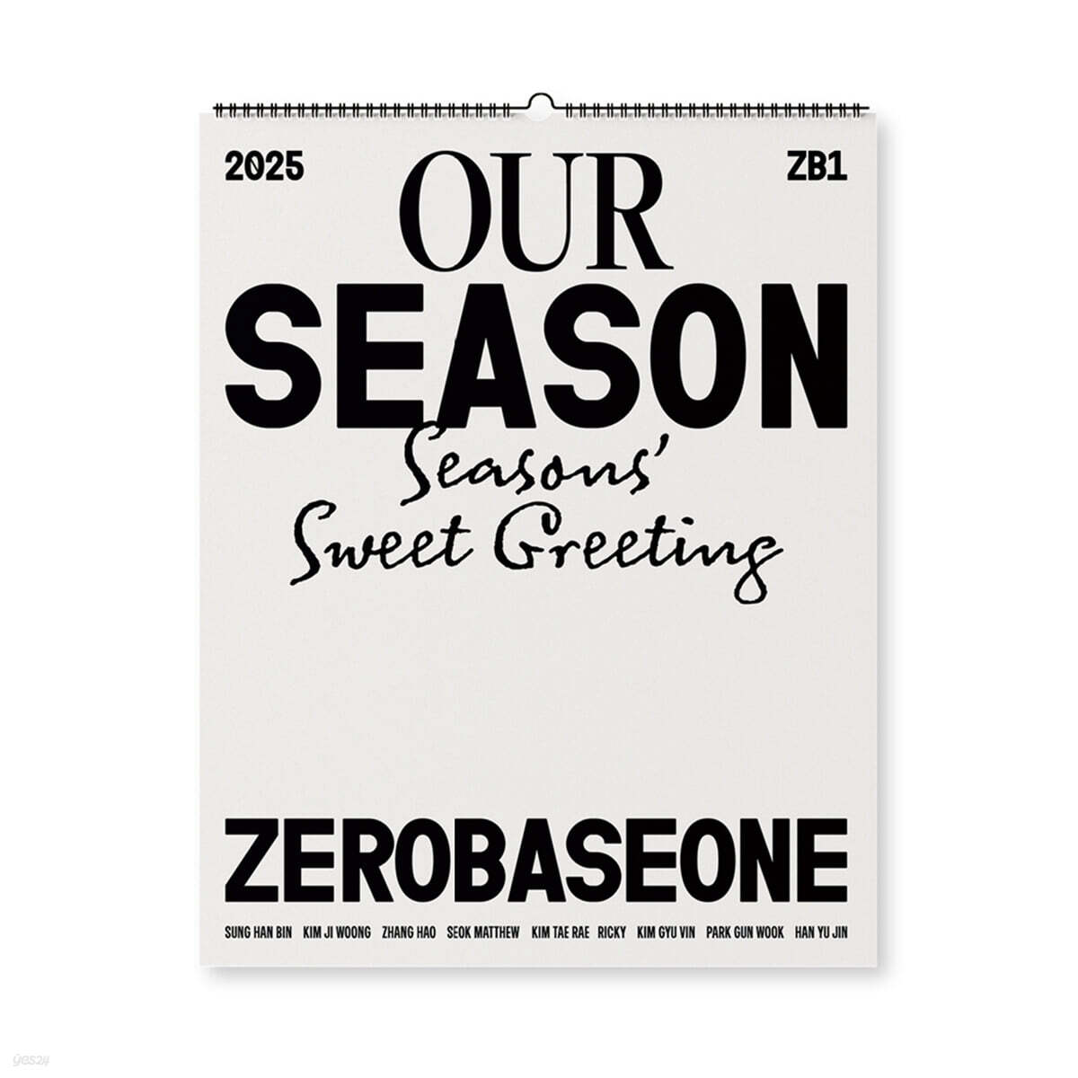 ZEROBASEONE 2025 [OUR Season] 벽걸이 캘린더